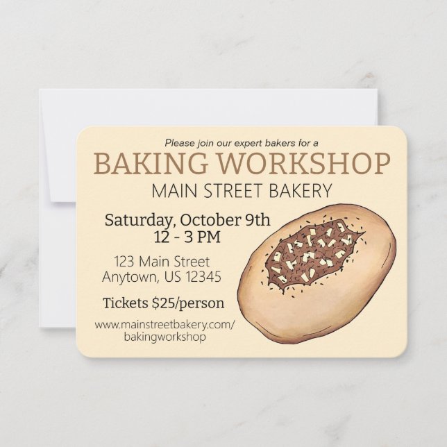 Invitation Atelier de boulangerie juive pour la fabrication d (Devant)