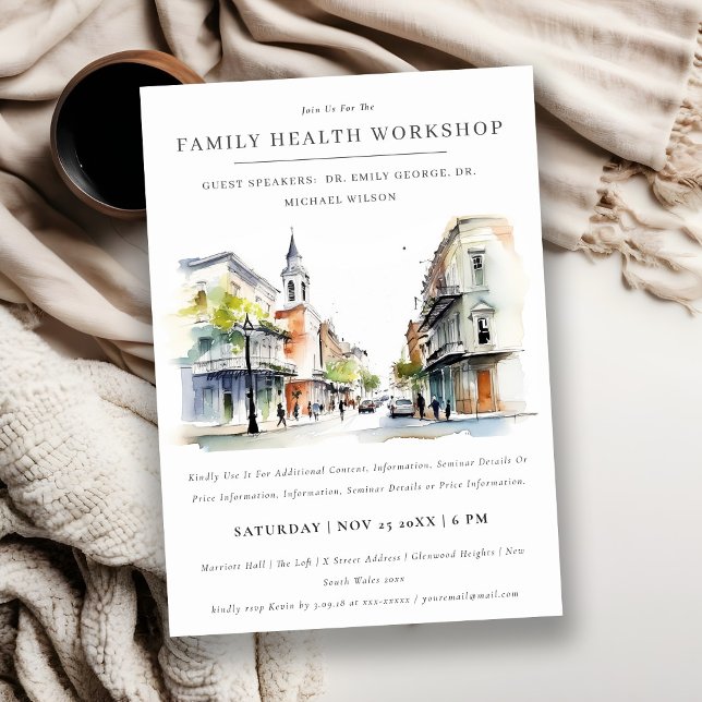 Invitation Atelier de peinture à l'aquarelle à La Nouvelle-Or (Créateur téléchargé)
