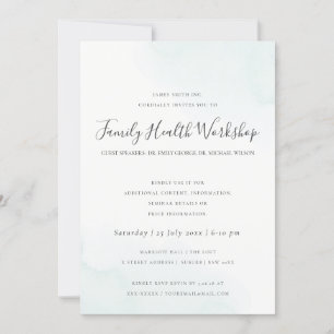 INVITATION ATELIER D'ÉVÉNEMENT A L'AQUARELLE BLEU DE PLAGE