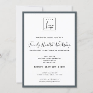 INVITATION ATELIER ÉVÉNEMENT TEXTURE GRIS KRAFT DE VOTRE LOGO