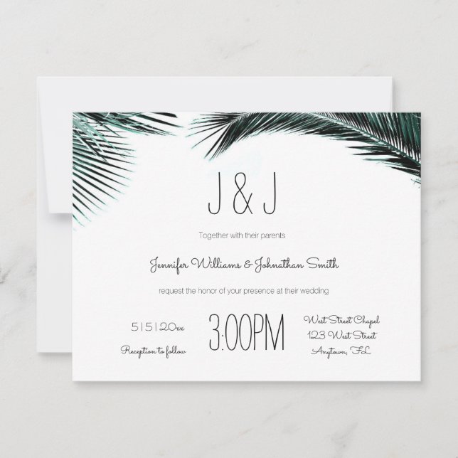 Invitation Ateliers de mariage à destination des feuilles de  (Devant)
