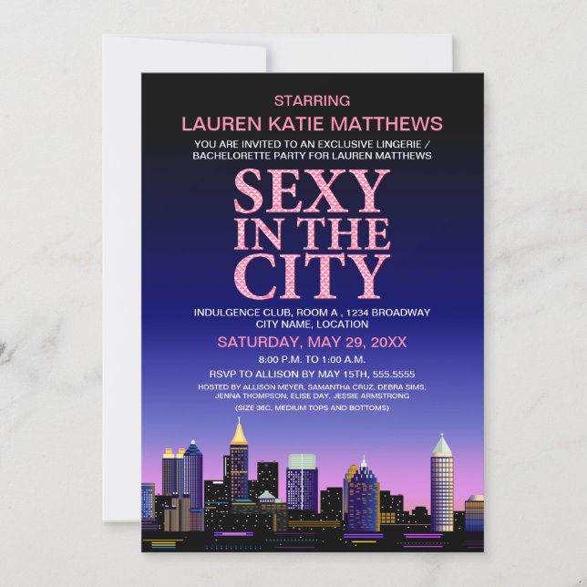 Invitation Atlanta Bachelorette Poster Party (Devant)