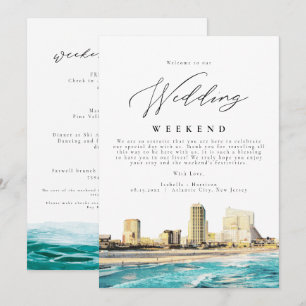 Invitation ATLANTIC CITY Mariage Week-end Bienvenue Itinérair