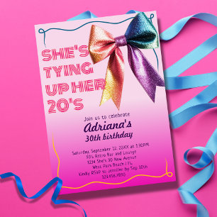 Invitation Attacher ses années 20 Rétro 90s Fête d'anniversai