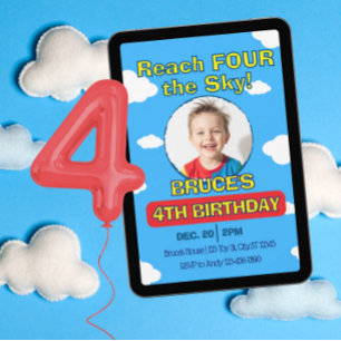 Invitation Atteignez les QUATRE cieux, Picture Clouds 4e anni