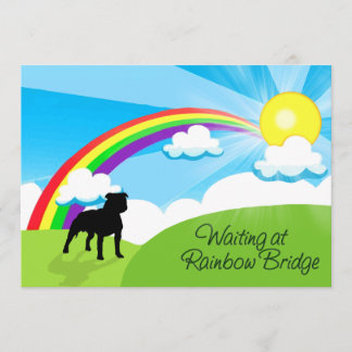 Invitation Attente au pont Pitbulls en arc-en-ciel