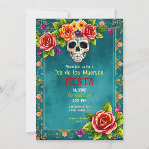 Invitation 💀🎉 Attentes de tombe en aquarelle