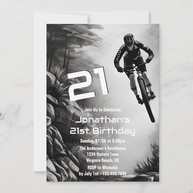 Invitation Attraper l'air - VTT Croquis 21e anniversaire (Devant)
