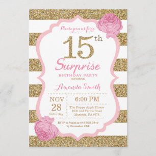 Invitation au 15e anniversaire de Pink and Gold Su