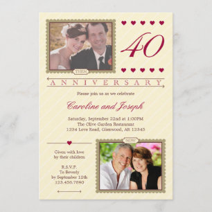 Invitation au 40e anniversaire de Mariage