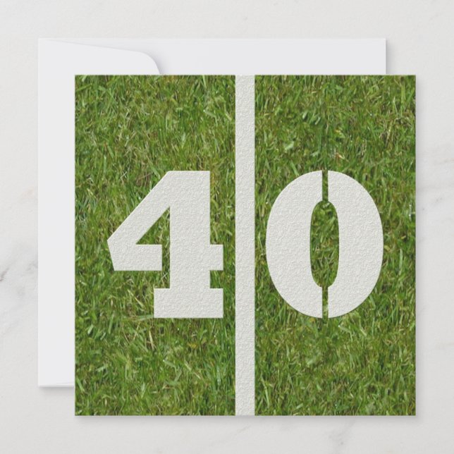 Invitation au 40e anniversaire du Football Party (Devant)
