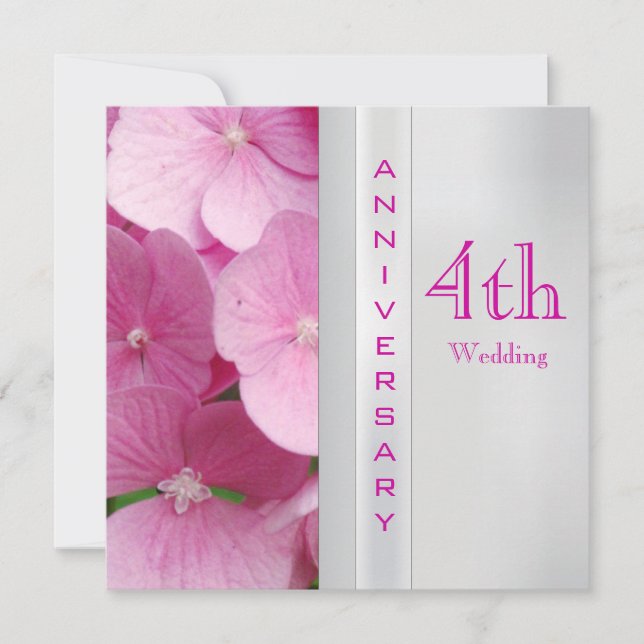Invitation au 4e anniversaire de mariage (Devant)
