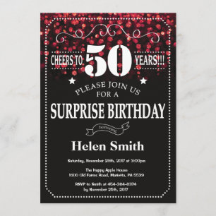 Invitation au 50e anniversaire de Red Parties scin