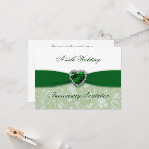 Invitation au 55e anniversaire de mariage en damas