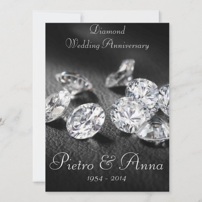 Invitation au 60e anniversaire de mariage de diama (Devant)
