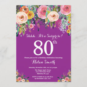 Invitation au 80e anniversaire de la Surprise flor