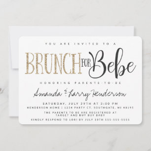 Invitation au Baby Brunch pour Baby Shower