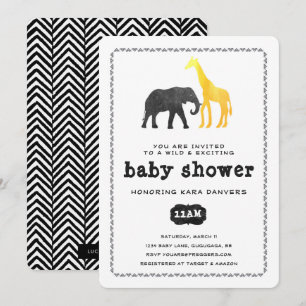 Invitation au Baby shower Animal Safari