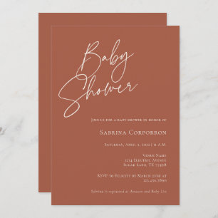 Invitation au Baby shower Boho Elegant Genre Neutr