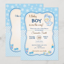 invitation au baby shower, c'est un garçon