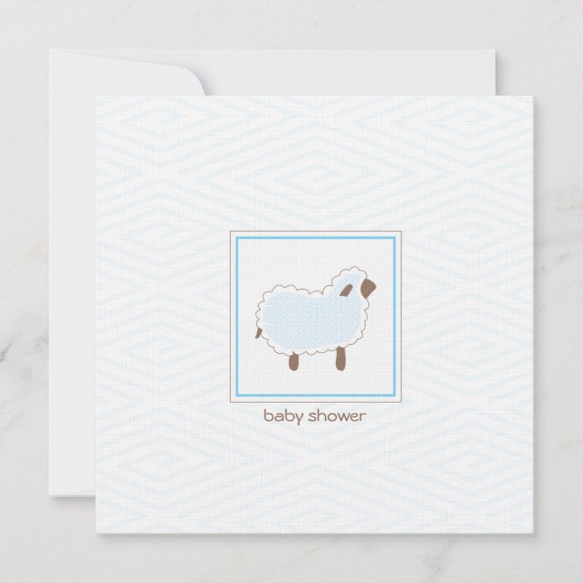 Invitation au Baby shower d'agneau (Devant)