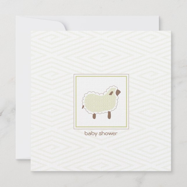 Invitation au Baby shower d'agneau (Devant)