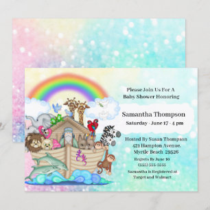 Invitation au Baby shower d'arche de Blue Noah