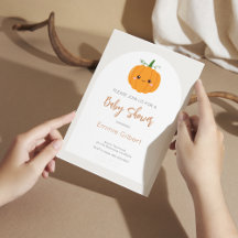 Invitation au Baby shower d'automne Citrouille