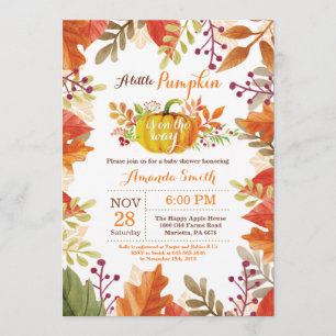 Invitation au Baby shower d'automne de Little Citr
