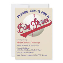 Invitation au Baby shower de base-ball de balle