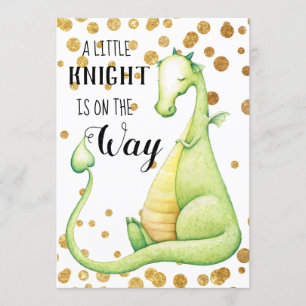 *~* Invitation au Baby shower de bébé Dragon Vert