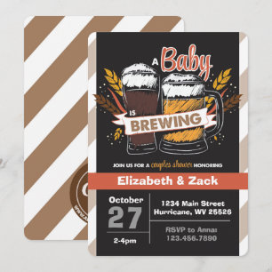 Invitation au Baby shower de bière