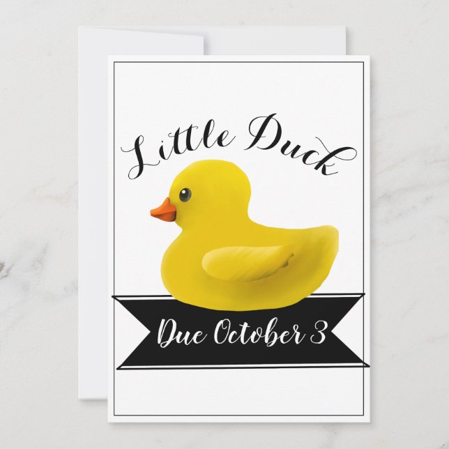 Invitation au Baby shower de canard (Devant)