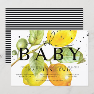 Invitation au Baby shower de citron