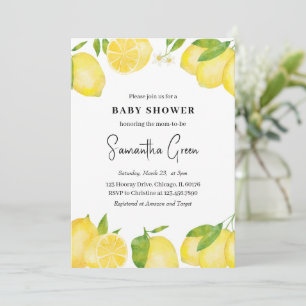 Invitation au Baby shower de citron