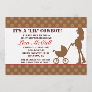 Invitation au Baby shower de Cowgirl