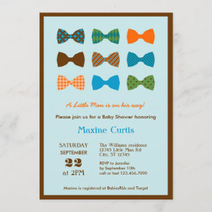 Invitation au Baby shower de Cravate de Bow