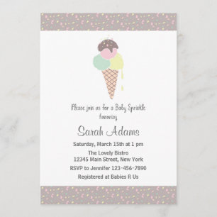 Invitation au Baby shower de glace