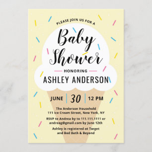 Invitation au Baby shower de glace