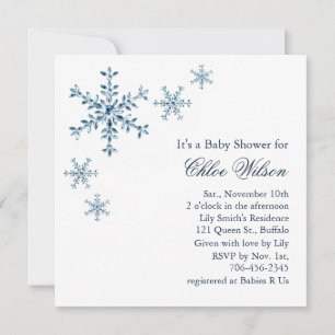 Invitation au Baby shower de glamour d'hiver