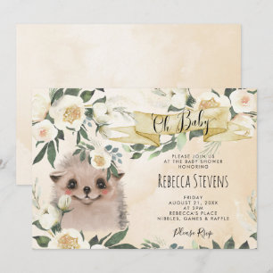 invitation au baby shower de hedgehog, à l'équilib