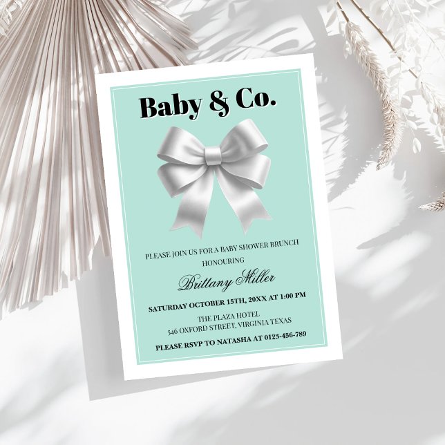 Invitation au Baby shower de la boîte d'argent pou (Créateur téléchargé)