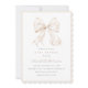 Invitation au Baby shower de la Bow neutre élégant
