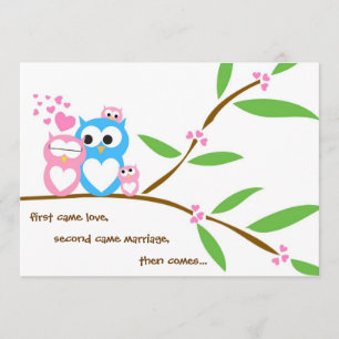 Invitation au Baby shower de la Chevêche pour bébé