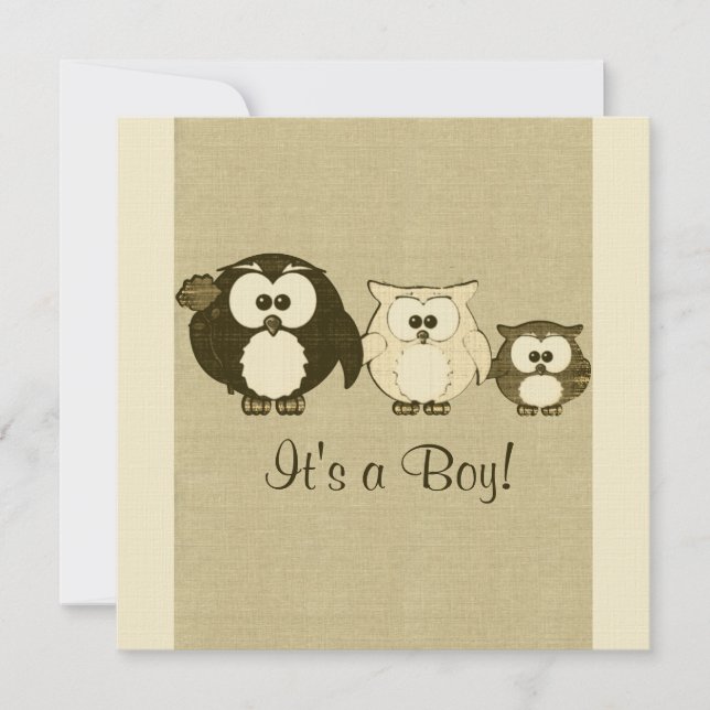 Invitation au Baby shower de la famille des chouet (Devant)