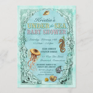 Invitation au Baby shower de la mer