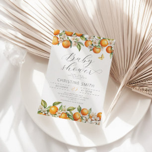 Invitation au Baby shower de la Squeeze d'Orange M