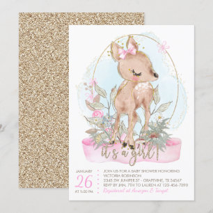 Invitation au Baby shower de Little Deer