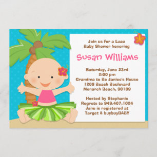 Invitation au Baby shower de Luau