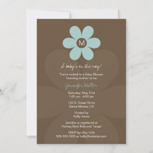 Invitation au Baby shower de marguerite moderne Mo